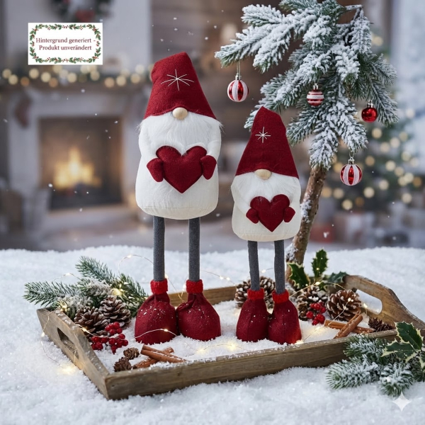Winterlicher Wichtel Lorenzo - 2er Set